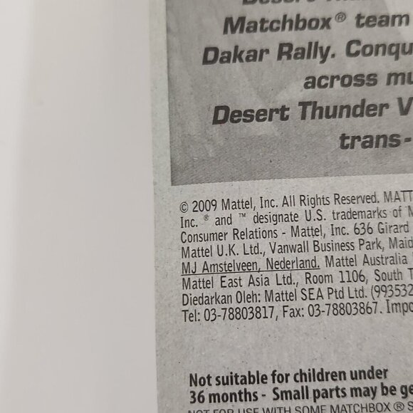 Matchbox Desert Thunder V16 Road Tripper Offroad All Terrain Trucks Diecast Lot - Picture 13 of 15